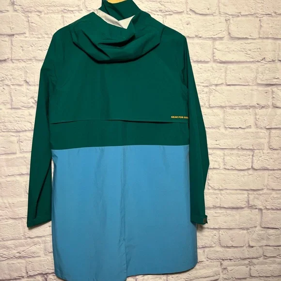 Cotopaxi Women’s Cielo Rain Trench Waterproof Hooded Raincoat Blue Green L - Picture 5 of 12